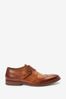 Tan Brown Leather Single Monk Strap Shoes