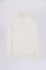 MOSS White Merino Blend Roll Neck Jumper