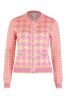 River Island Pink Bright Houndstooth Print Neat Cardigan