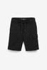 Black Cargo Jersey Shorts (3-16yrs)