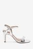 Silver Extra Wide Fit Forever Comfort® Strappy Skinny Heel Sandals