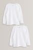 White Kind To Skin Long Sleeve Tops 2 Pack (9mths-12yrs)