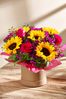 Bright Sunflower Fresh Flower Bouquet in Hatbox