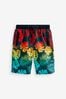 Blue Palm Dip Dye Board Swim Shorts (3-16yrs)