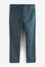 Airforce Blue Slim Stretch Chino Trousers, Slim
