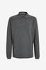 Barbour® Charcoal Grey Essential Long Sleeve Sports Polo Shirt