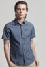 Superdry Blue Vintage Loom Short Sleeve Shirt