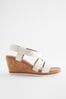 White Forever Comfort® Elastic Cross-Over Wedges