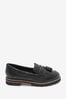 Black Forever Comfort® Leather Tassel Chunky Loafer Shoes