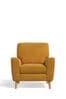 Fine Chenille Ochre Yellow, Oak Effect Leg Stamford Accent Chair
