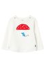 Joules Nursery White Artwork Harbour Organically Grown Cotton Top