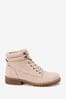 Blush Pink Regular/Wide Fit Forever Comfort® Casual Lace-Up Boots, Regular/Wide Fit