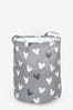 Grey Hearts Printed Laundry Bag