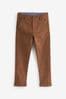 Ginger/Tan Brown Skinny Fit Stretch Chino Luyne Trousers (3-17yrs), Skinny Fit