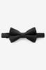 Black Recycled Polyester Twill Bow Tie