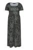 PixieGirl Petite Black Paisley Print Midi Smock Dress