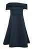 Yours Curve Blue YOURS LONDON Curve Navy Blue Bow Bardot Skater Dress