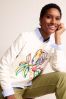 Boden Cream Hannah Embroidered Sweatshirt