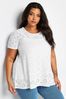 Yours Curve White Broderie Anglaise Blouses