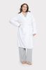 Chelsea Peers White Curve Premium Towelling Dressing Gown, Curve