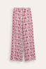 Boden Pink Palazzo Fluid Crepe Trousers
