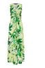 M&Co Green Tropical Print Knot Front Maxi Dress