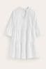 Boden White Sophia Linen Short Dress