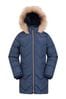 Mountain Warehouse Blue Galaxy Kids Water-Resistant Long Padded Jacket