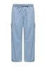 Yours Curve Blue Wide Leg Cargo Jeans