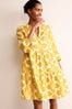 Boden Yellow Sophia Linen Short Dress