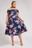 Yours Curve Floral Bardot Skater Dress