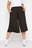 Yours Curve Black Jersey Culottes
