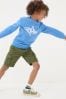 FatFace Blue Shark Crew Sweatshirt