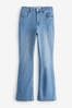 Simply Be Blue Kim High Waisted Super Stretch Flared Jeans