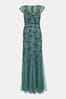 Phase Eight Green Evonne Beaded Maxi Dress, Regular