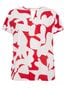 Yours Curve Red Abstract Print Notch Neck Blouse