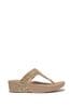 FitFlop Cream Lulu Glitter Toe-Post white Sandals