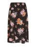 Yours Curve Black Red Floral Print Tulip Skirt