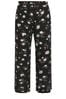Yours Curve Black Daisy Print Wide Leg Trousers