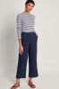 Monsoon Blue Parker Linen Crop Trousers