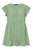 Yours Curve Green Boho Blouse With Linen