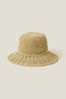 Accessorize Natural Loose Weave Bucket Hat