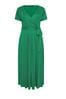 Yours Curve Green Dot Print Wrap Maxi Dress