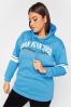 Yours Curve Blue Logo Hoodie Sweatshirt