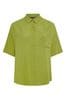 Yours Curve Green Limited Crinkle Short Sleeve Co-ord Shirt