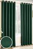 Enhanced Living Green Vogue Ready Made Thermal Blackout Eyelet Curtains