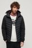 Superdry Black Hooded Storm Hybrid Padded Jacket