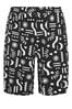 Yours Curve Black Abstract Print Jersey Pull On Shorts