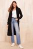 Friends Like These Black Maxi Ribbed Cardigan, Regular