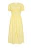 PixieGirl Petite Yellow 100% Cotton Gingham Print Button Through Midi Dress